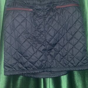 Duluth Trading Co Puffer Navy Skirt with Zip Pockets